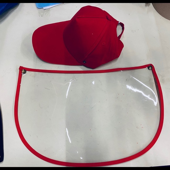 Baseball Hat Cap with Clear Face Shield - Picture 4 of 7